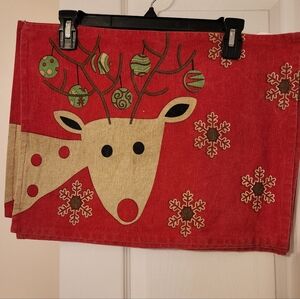 Rudolph table placemats, set of 4